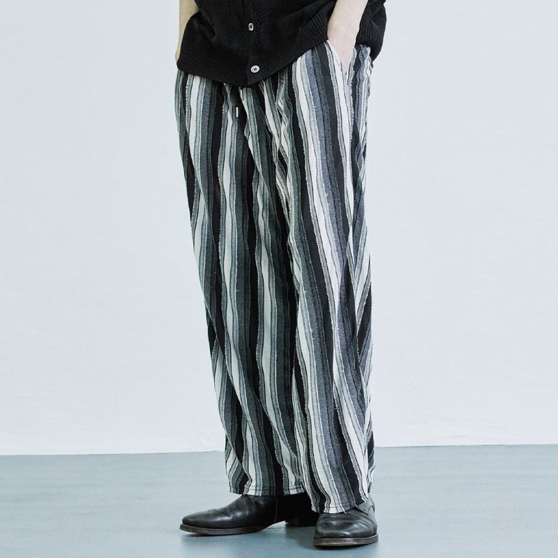 S SY(エスエスワイ)の「airo grunge stripe jersey banding pants black(Pants)」
