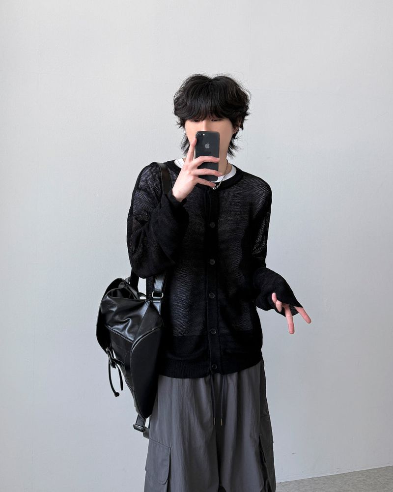 YOURNUS（ユアナス）の「Siren Mesh Summer Cardigan（Tops）」