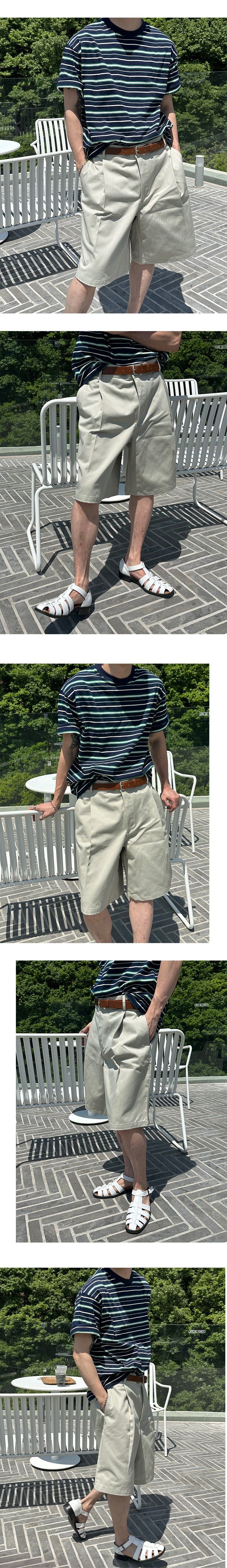 [S/S] Label bermuda cotton pants(4color)