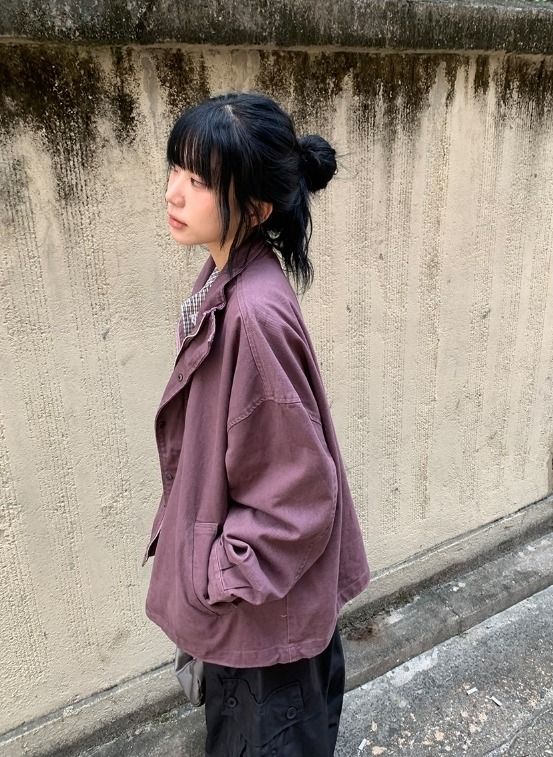 [unisex] Hemming Washing Over Fit Field Jacket