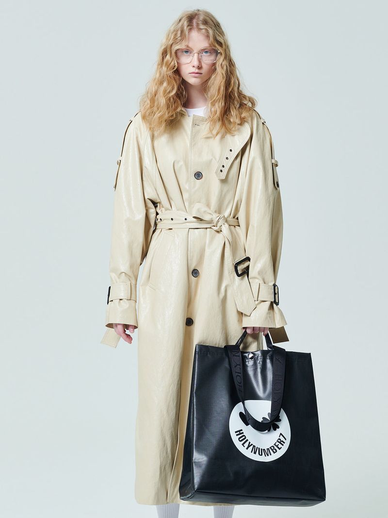 SMILE BIG SIZE SHOPPER BAG_BLACK