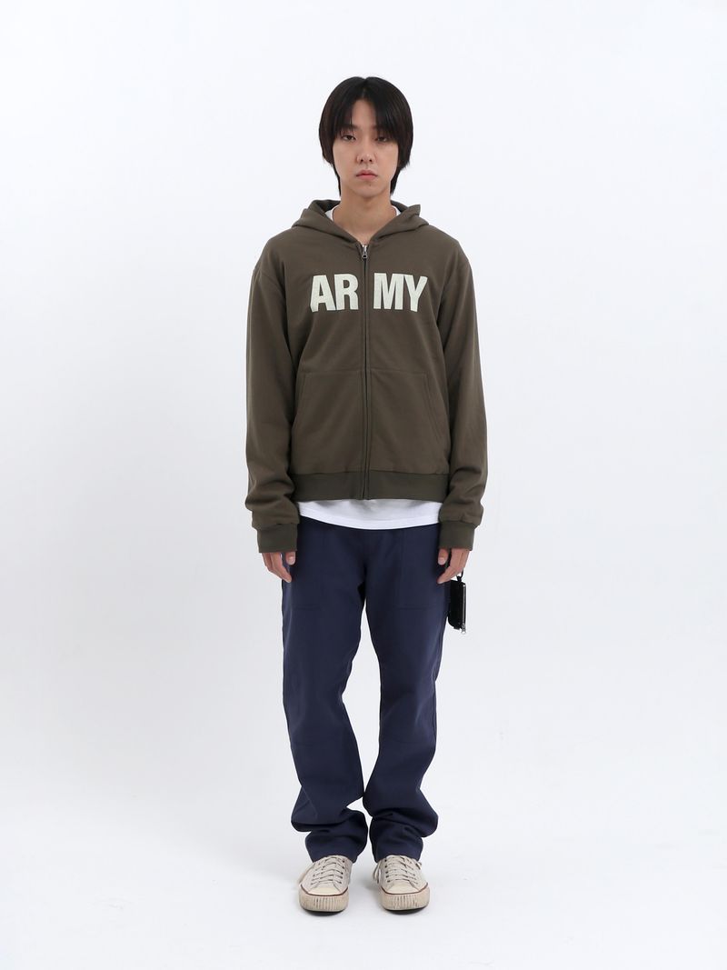 NOT ARMY REVERSIBLE HOODIE ZIPUP (OLIVE)