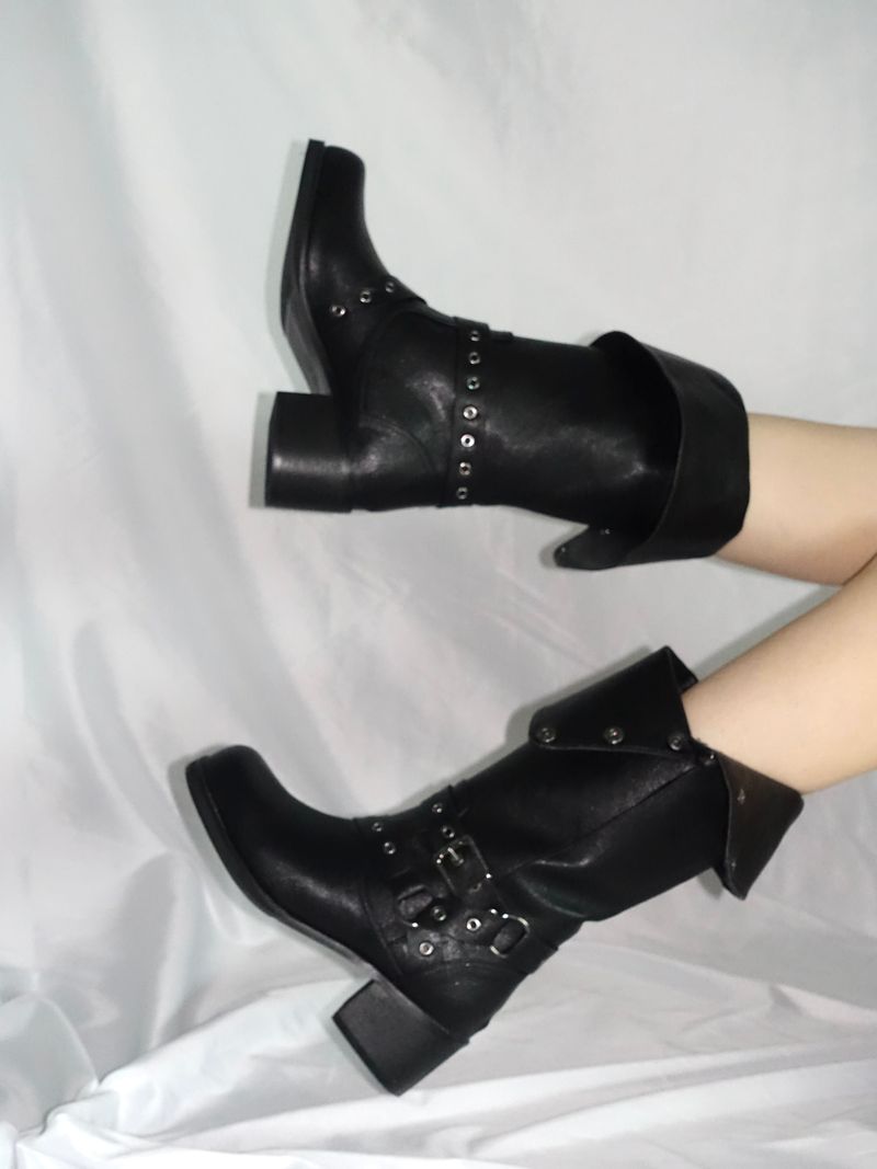 2way button folding boots