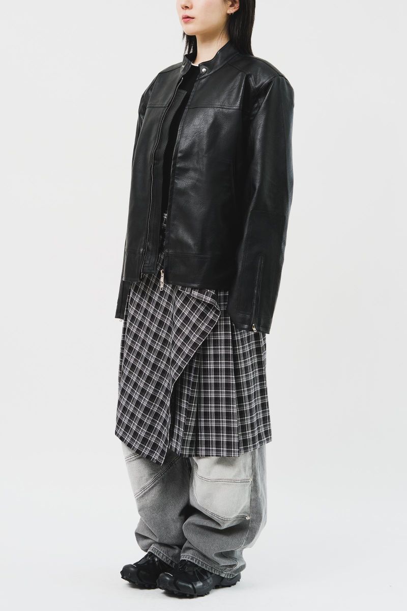 Burn Leather jacket (3color)