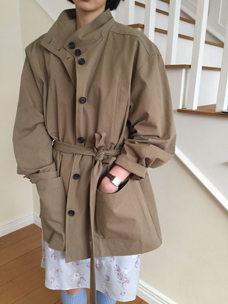 Windsor trench half coat (2color)