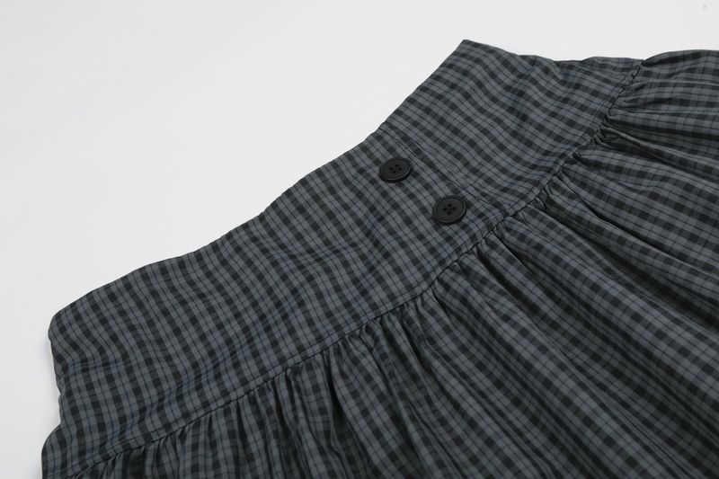 Aria Button Pleated Skirt