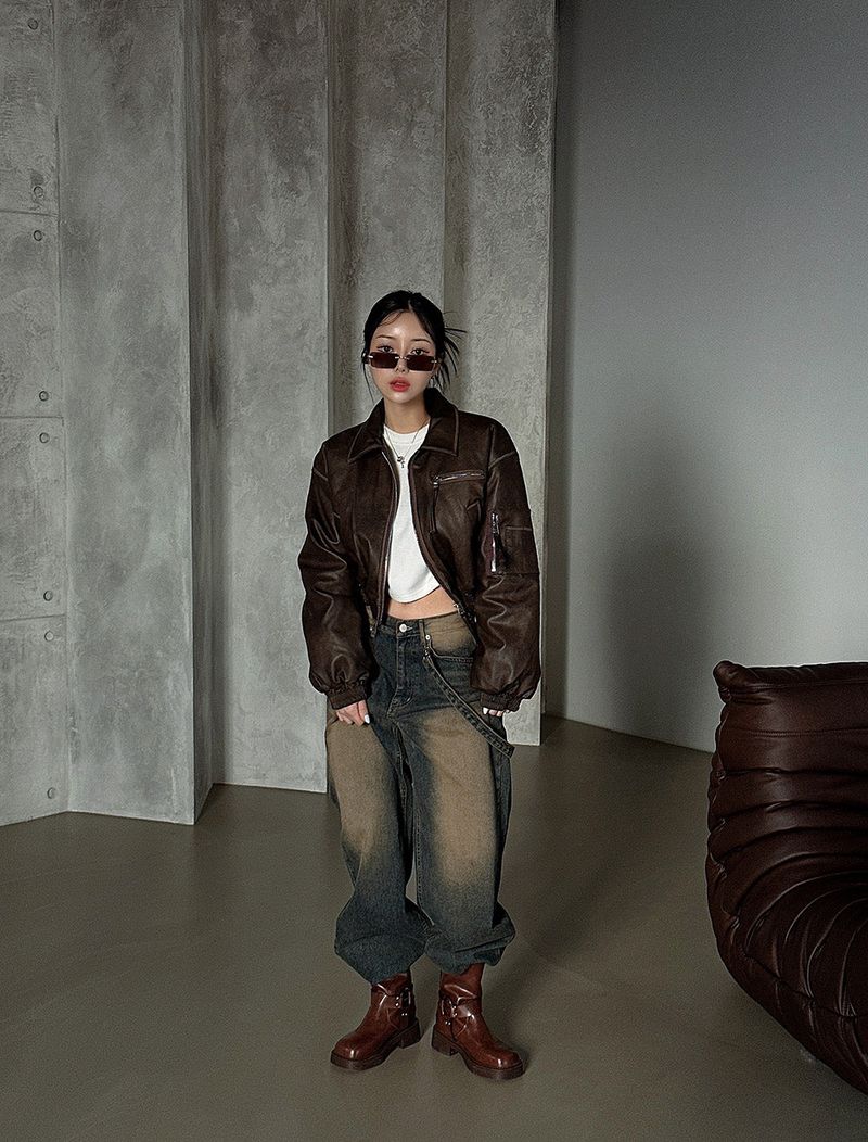 Delight-J（ディライトジェイ）の「Leather Blouson Wellon Short Padded（Jackets/Outerwear）」