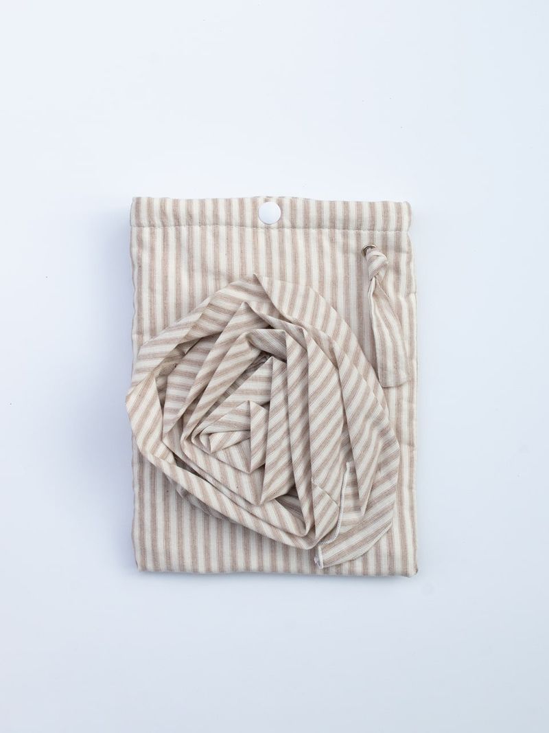 Rose Stripe Bag - Brown