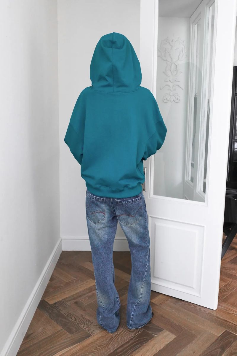 26SS★ ハイネックヴィンテージグラフィックフーディージップアップ