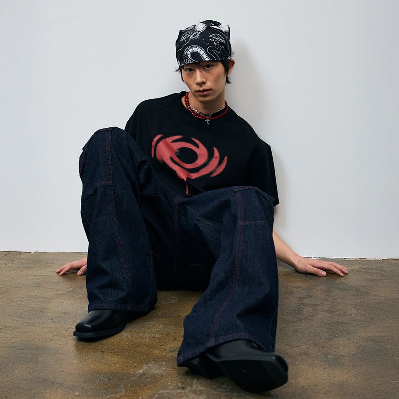 Red Stitch Indigo Cargo Denim Pants