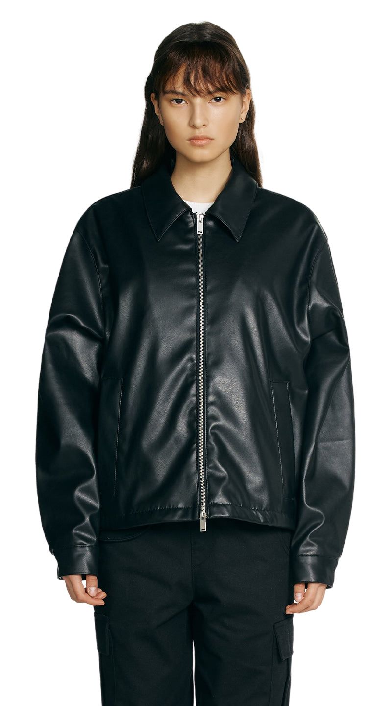 PM leather blouson