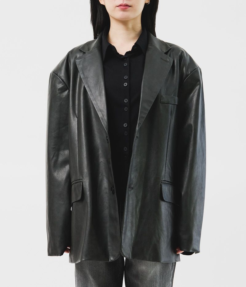 HIFIFNK(ハイファイファンク)の「Effel Leather Jacket(Jackets/Outerwear)」