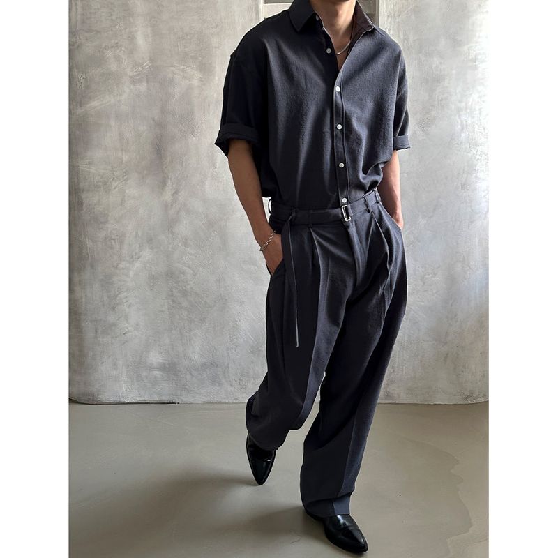 [SET UP가능] Minimal belt slacks(3color)