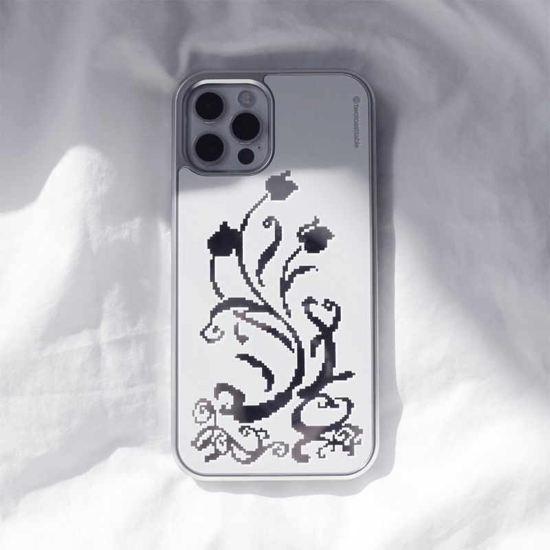[MADE] Pixel bloom mirror case (Tulip)