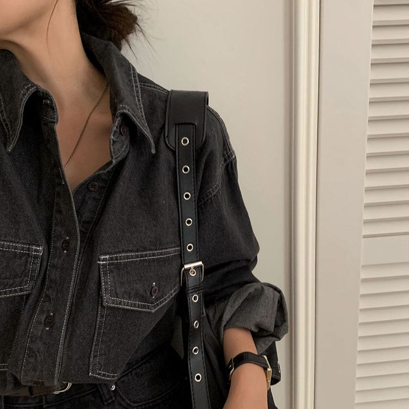 [2Type]Eyelet Shoulder & Cross Bag