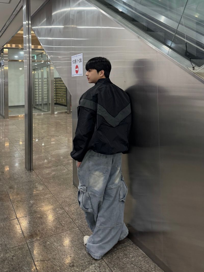 retro denim cargo pants