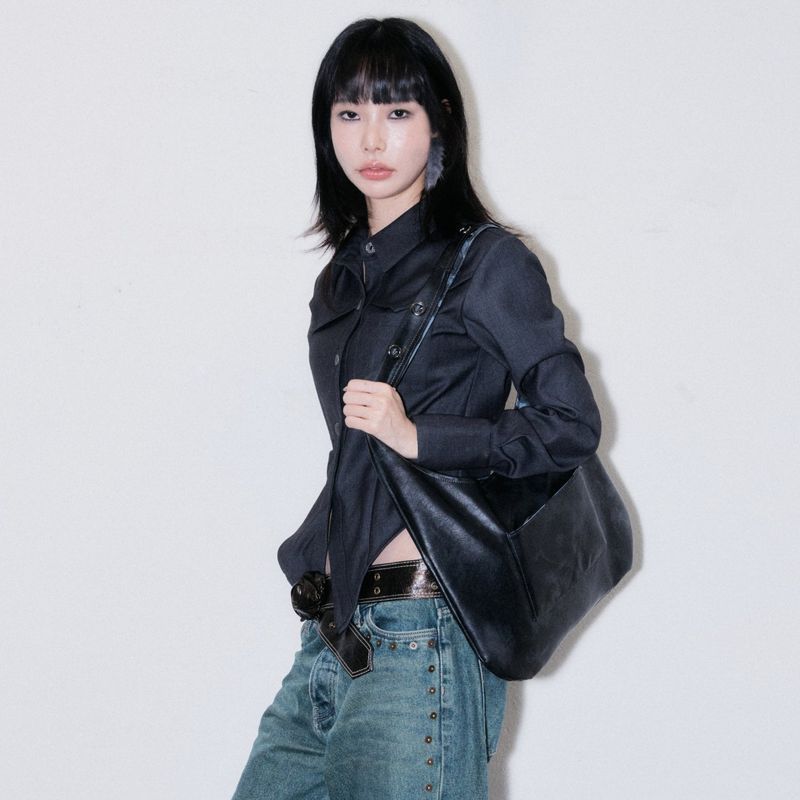 VISUAL COLLECTOR（ビジュアルコレクター）の「Overlay Panel Solid Shirt [Deep Gray]（Tops）」
