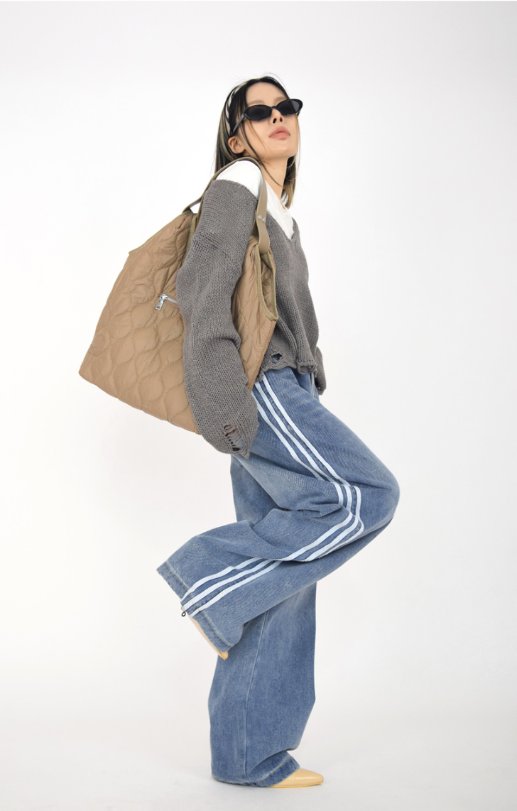 street track denim pants
