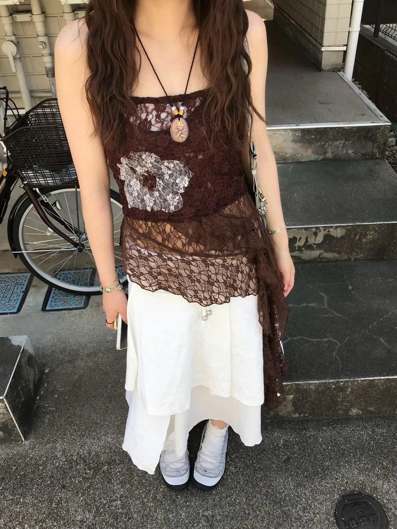 seezul（シーズル）の「nunae layered lace sleeve（Tops）」