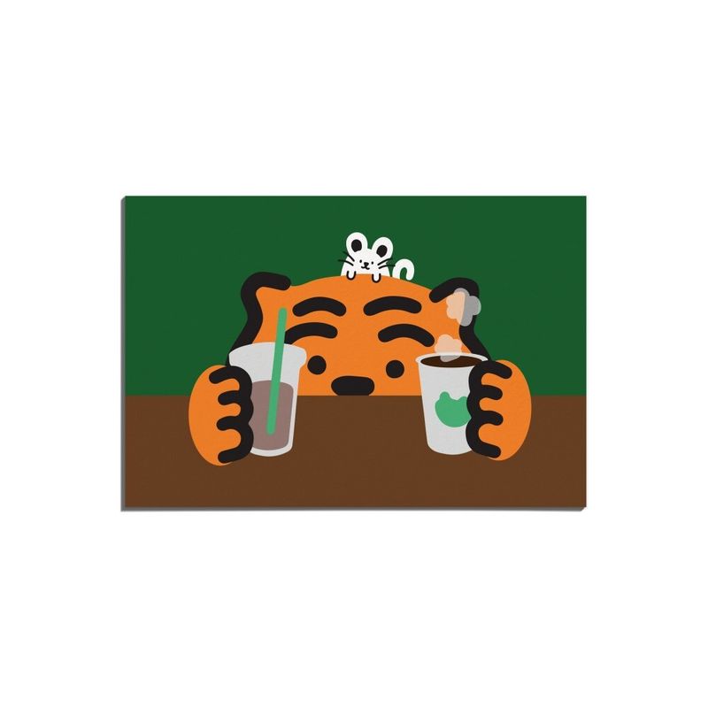 MUZIKTIGER(ムジークタイガー)の「ICED HOT COFFEE TIGER POST CARD(Smartphone Accessories)」