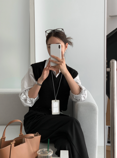 [Lè made/7,000 Sold] ルメイド ベーシック Vネック ベスト