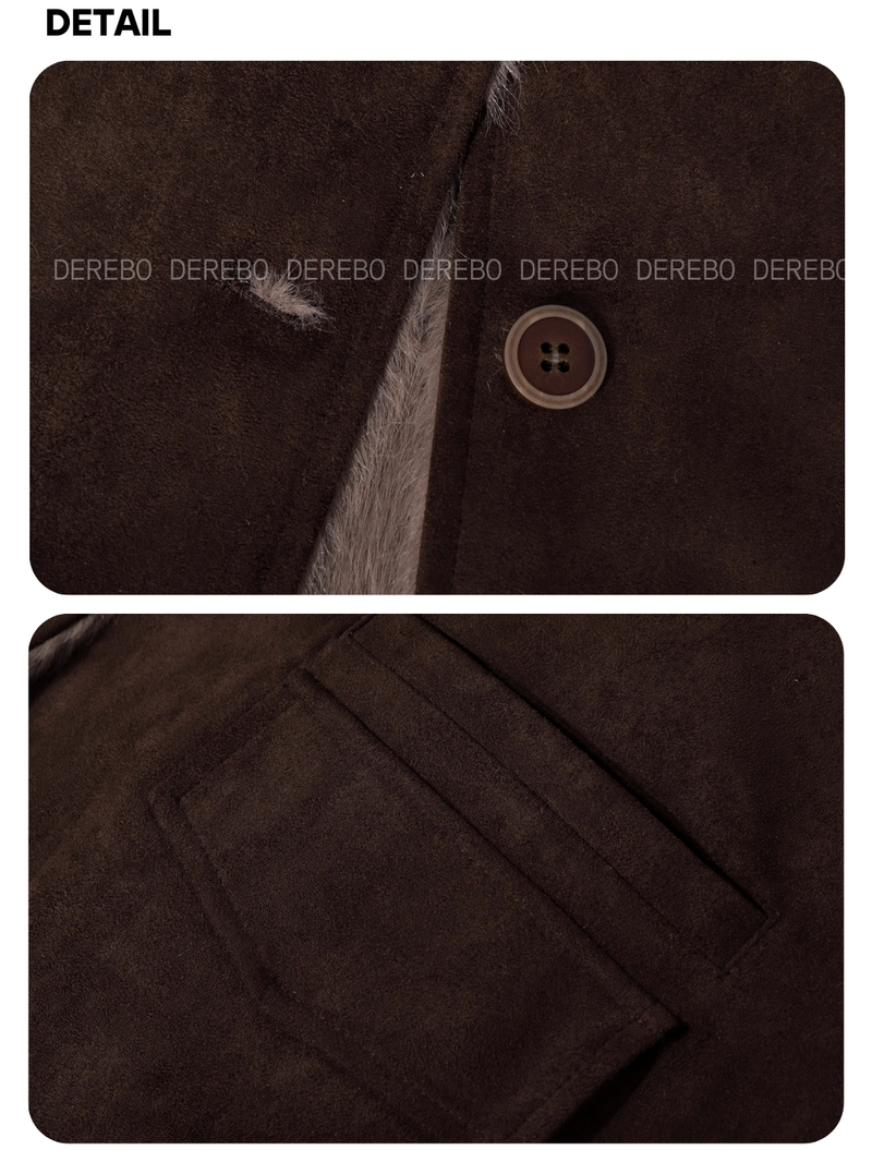 Modern Warm Suede Mustang Long Coat