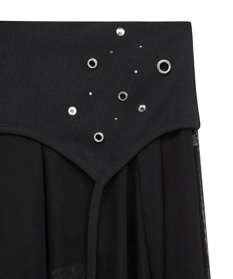 eyメッシュ スカート(black)