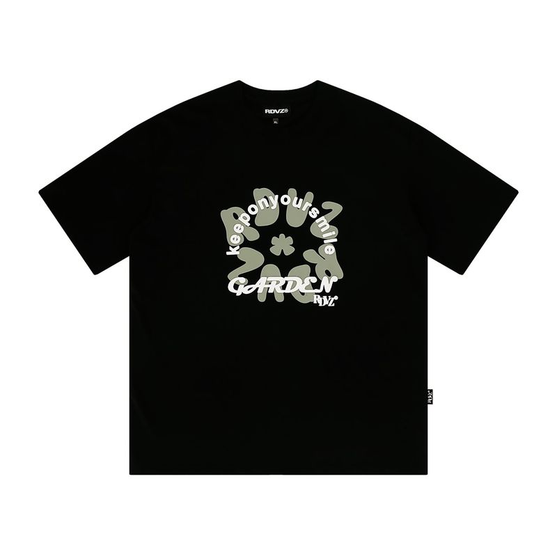 RDVZ（ランデブー）の「フラワーリーフロゴTシャツ（トップス）」