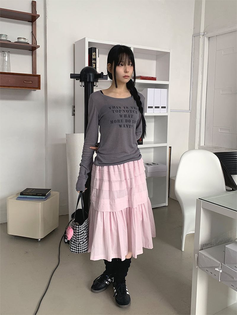 WIDE-NECK PRINTED LONG SLEEVE (3C)