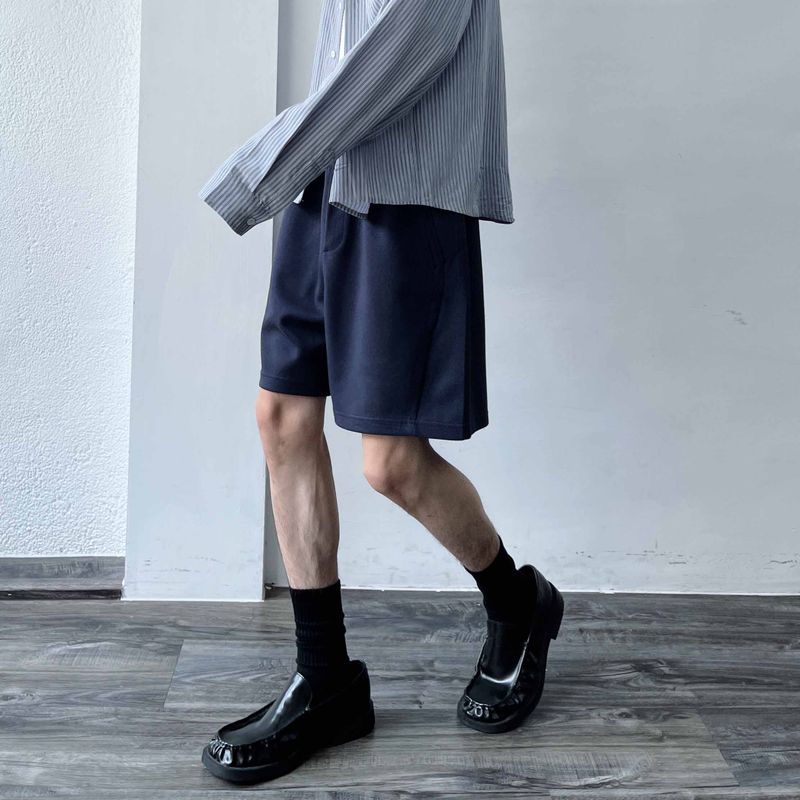 3D Paneled Scuba Knit Shorts