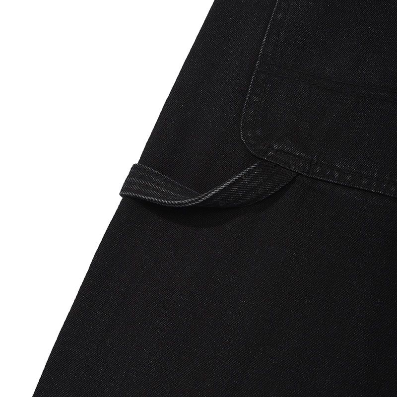 CARPENTER WIDE FIT DENIM PANTS [BLACK]