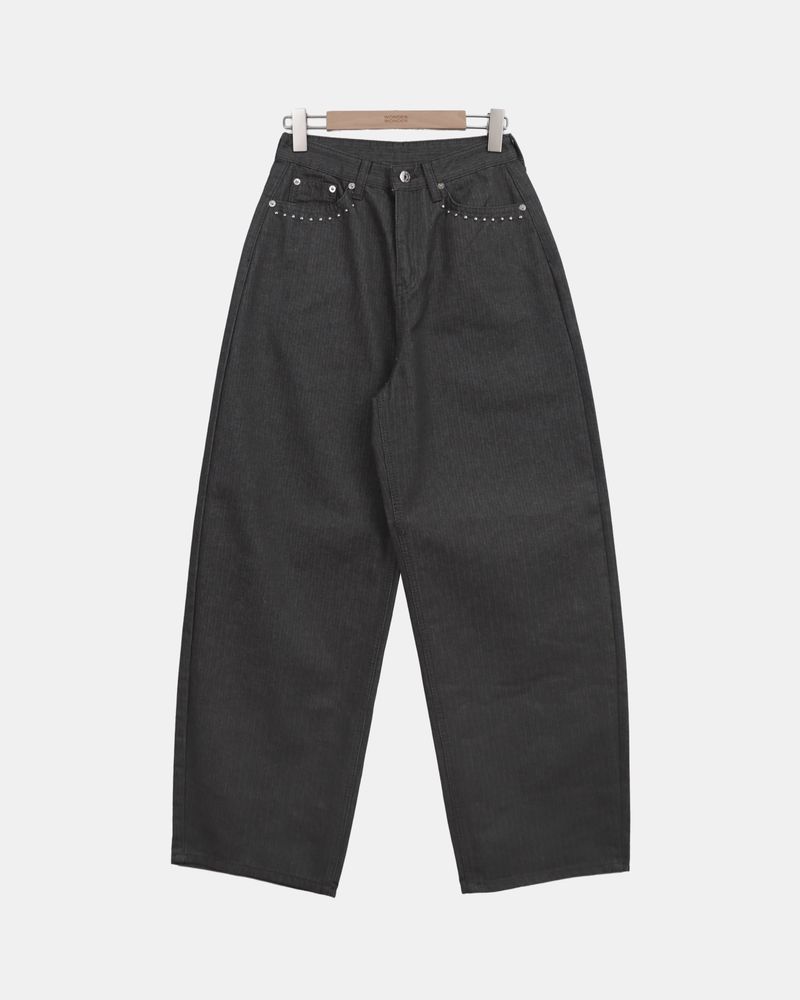 Okid Herringbone Wide Pants