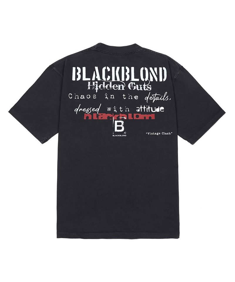 BBD ビンテージクラッシュピグメントTシャツ (ビンテージブラック)