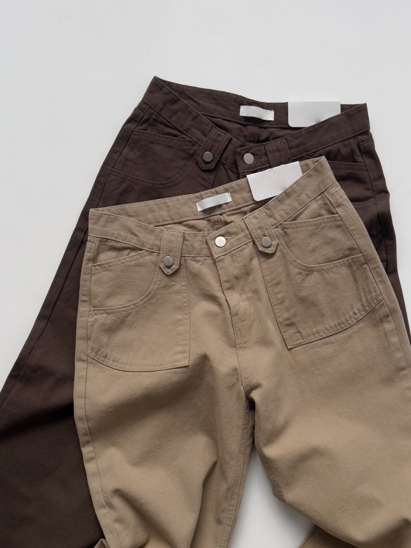 818 Cotton Bootcut Wide Pants