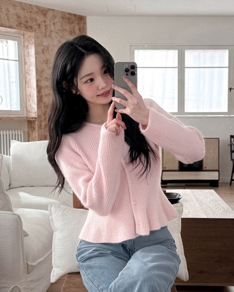 Lepain Angora Knit Cardigan