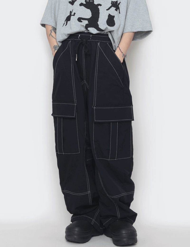nutellike(ヌテールライク)の「nylon stitch cargo pants(Pants)」