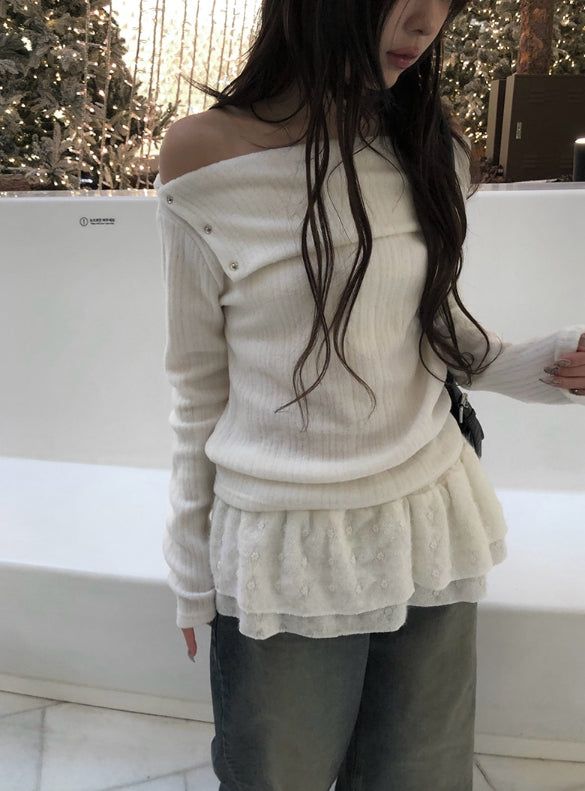 Wand Snowflake Layered Mini Skirt