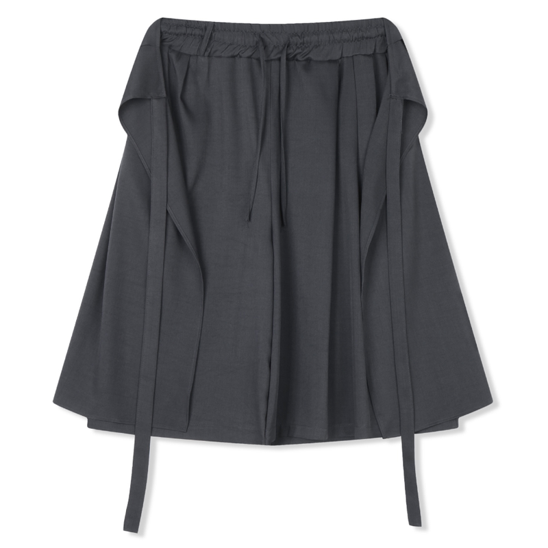 wrap skirt + pleats pants
