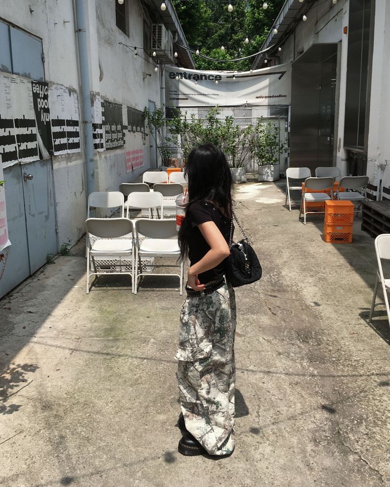 Tree camo button pants