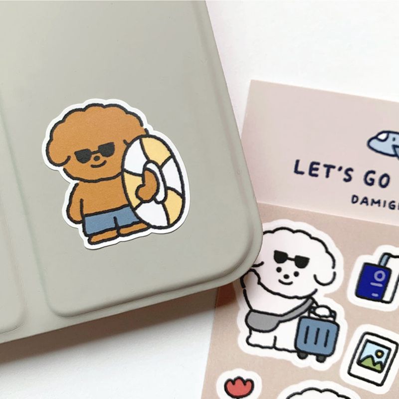 【1+1 SET】  Let's Go Travel Sticker