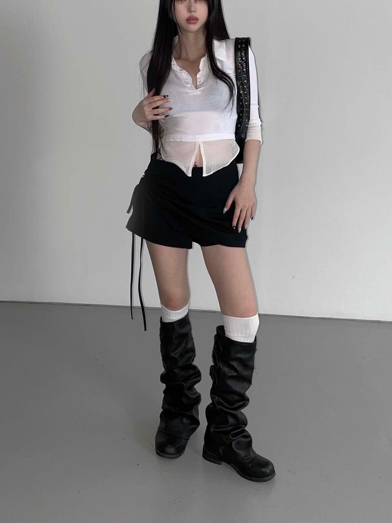 shirring formal skirts(2 color)