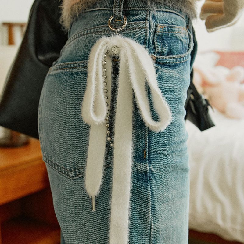 Angora Drop Ribbon Keyring