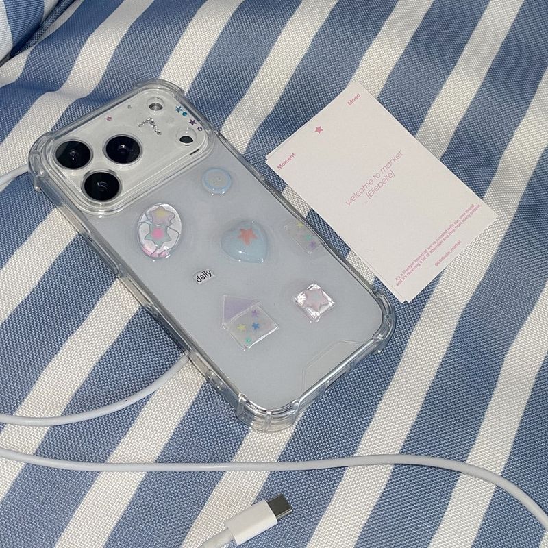 [made]creamy star ver resin phone case 