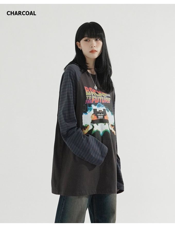 Future Raglan Stripe Over Long Sleeve T