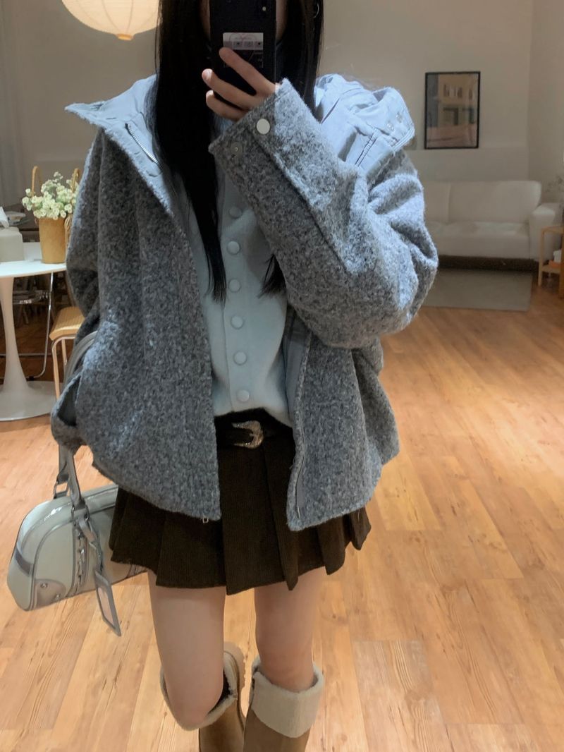 [UNISEX] from Mix Hood Coat Jacket