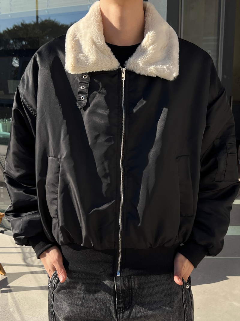 Cropped Aviator Mustang Jacket (2 colors)