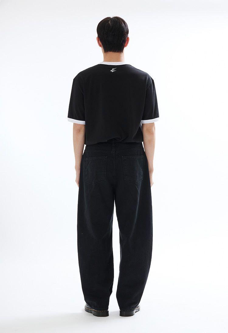 リンガーTシャツ ブラック