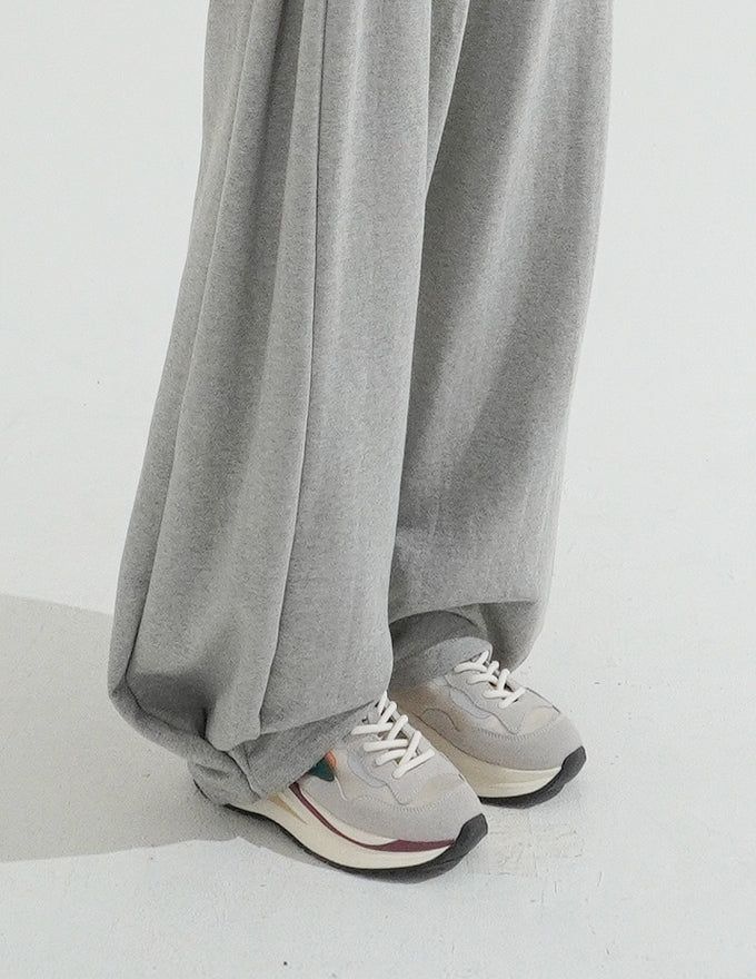 Snap Wide Sweat Pants