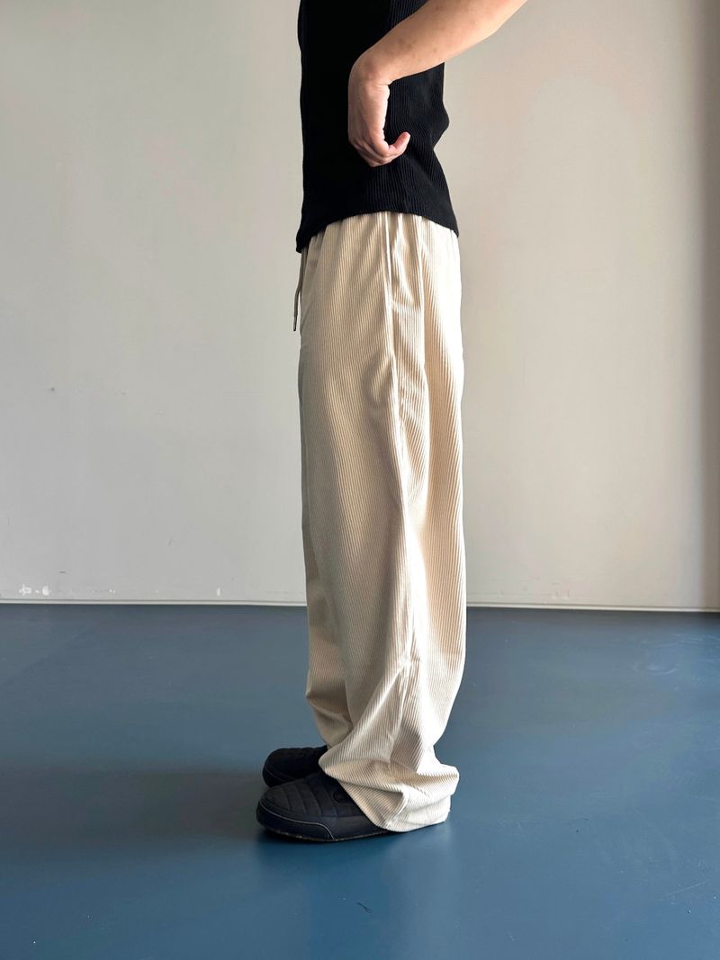 Twill Basic Golden Wide Pants 7C