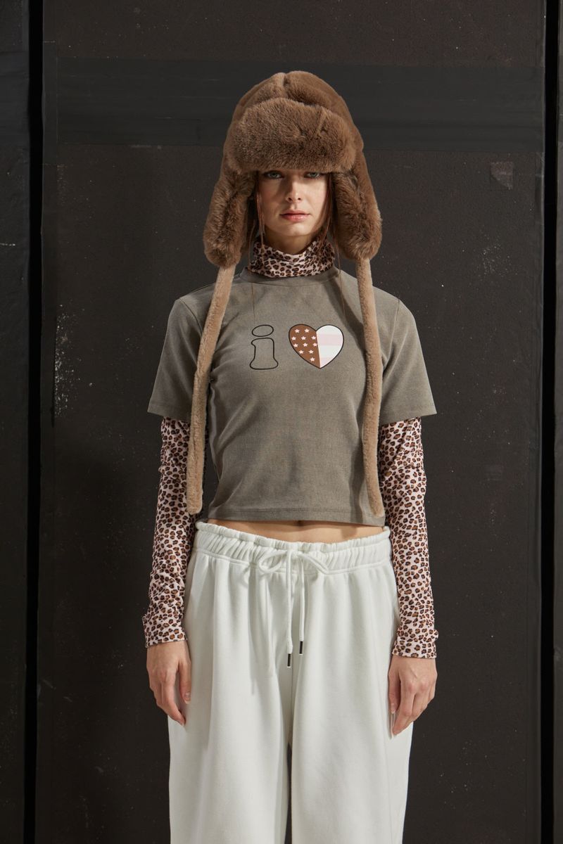 LEOPARD LAYERED T-SHIRT